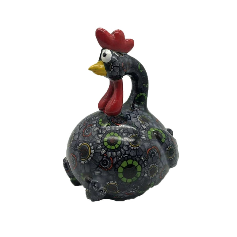 פסל תרנגול סגול כהה