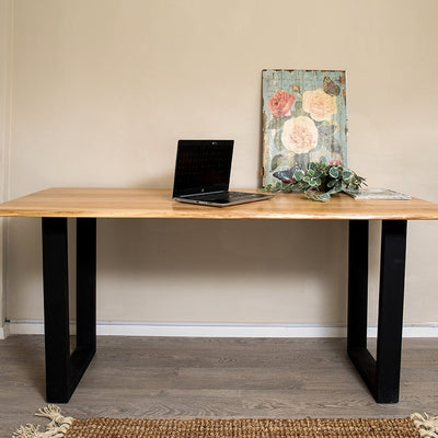 שולחן עבודה מעץ מעוצב מעץ אלון 1.6 מ''