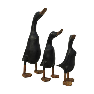 סט שלושה ברווזים מעץ
