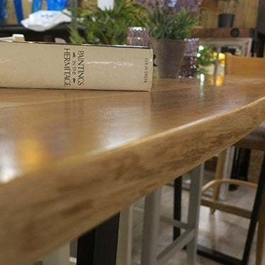 שולחן בר מעץ מעוצב מעץ אלון 1.6 מ''