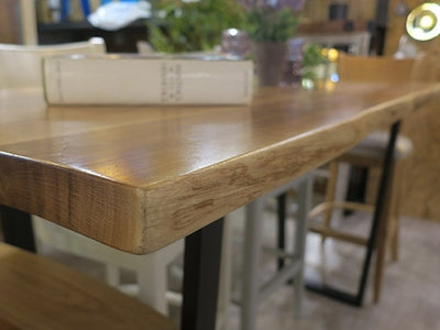 שולחן בר מעץ מעוצב מעץ אלון 1.6 מ''